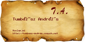 Tumbász András névjegykártya