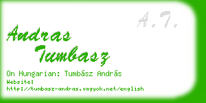 andras tumbasz business card